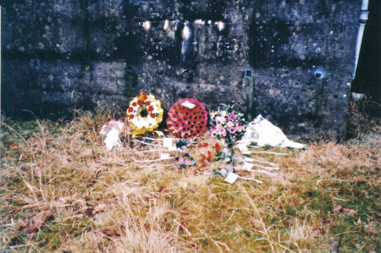 1994 Remembrance of 1944 explosion at Broughton Moor WW2 munitions dump congregation 9 wreath