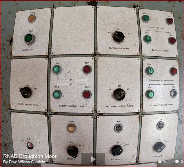 Broughton Moor WW2 munitions control panel