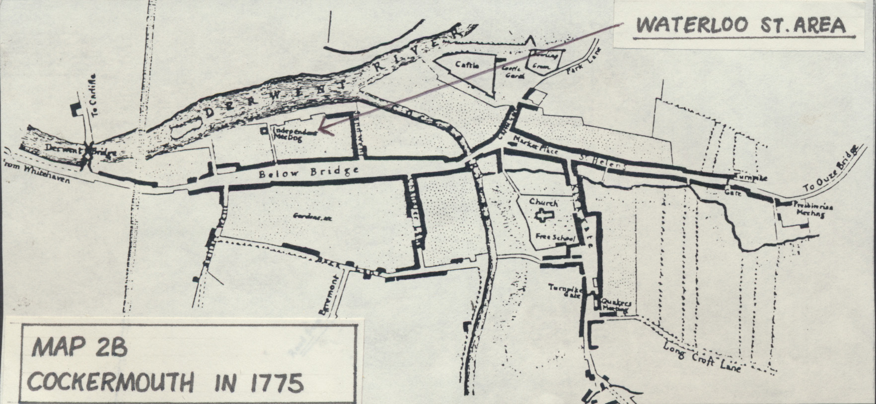 Map 02b 1775 Cockermouth Waterloo Street area