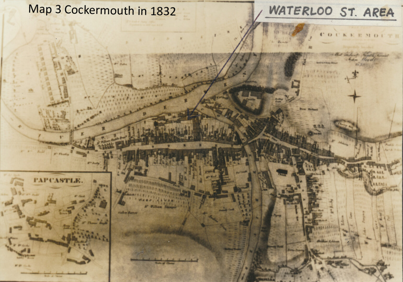 Map 03 1832 Cockermouth Waterloo Street area
