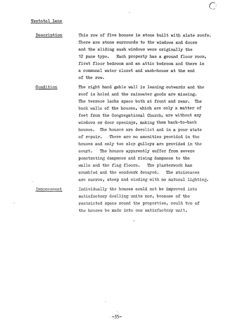 Teetotal Lane Masons Yard conservation report July 1989 scaled