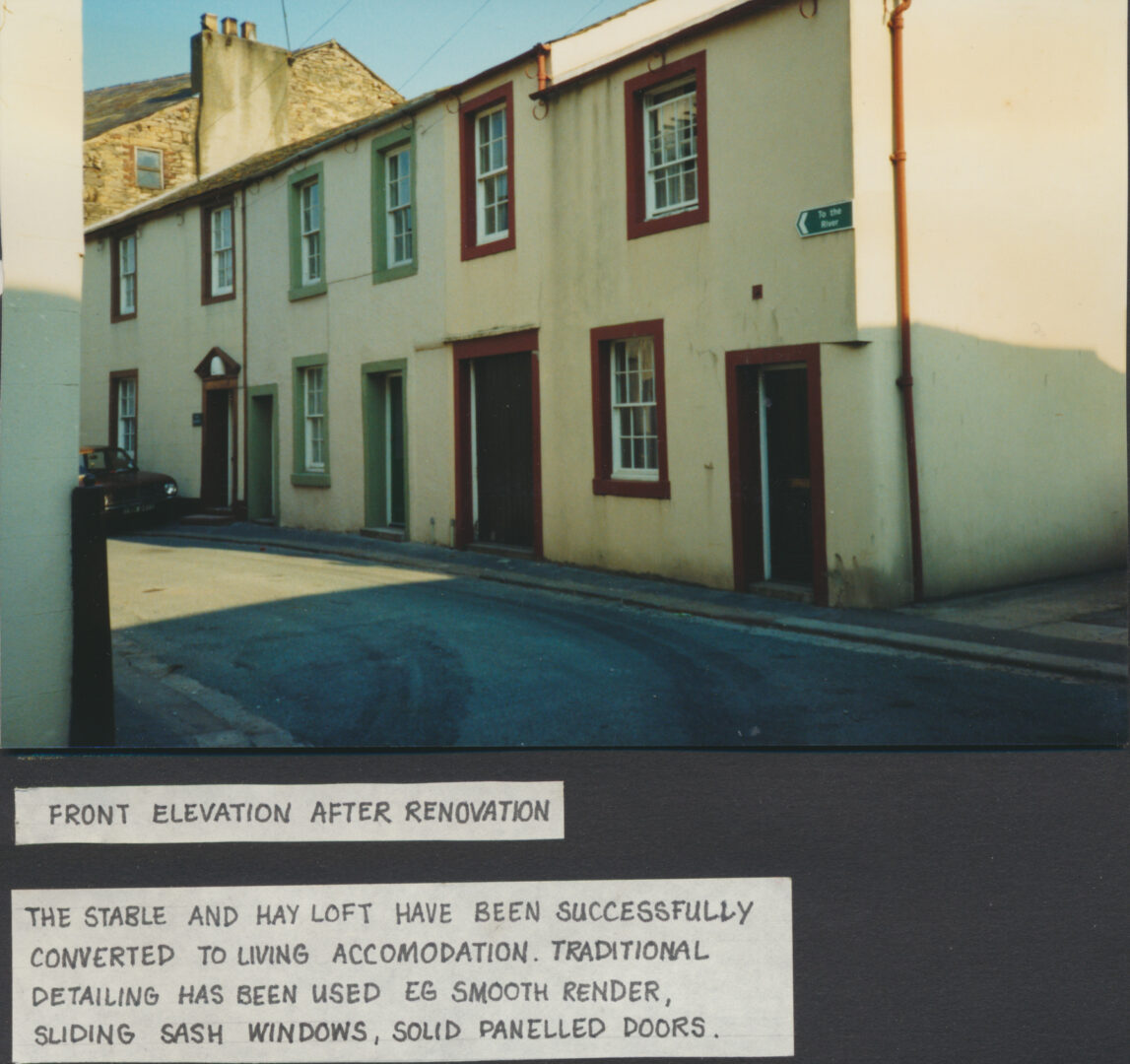 Waterloo Street 21 23 front elevation after stable and hay loft converted to living accommodation 1989 photo